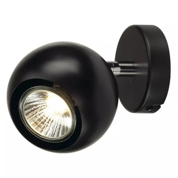 SLV - LIGHT EYE 90, applique et plafonnier, noir/chrome, GU10, max. 50W (149060)
