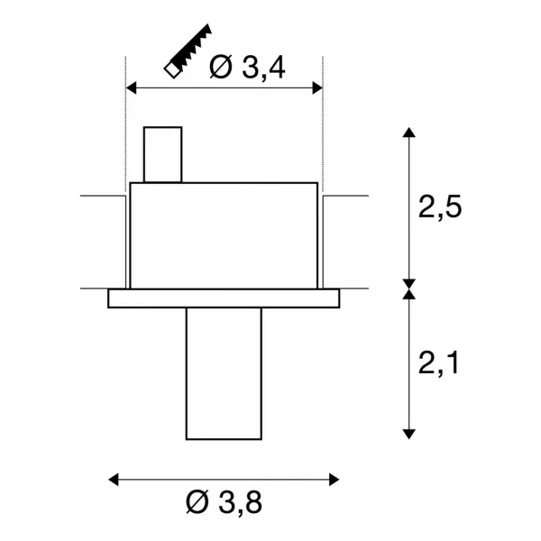SLV - LIGHTPOINT LED encastr�, rond, alu bross�, 1W LED, 3000K (118026)