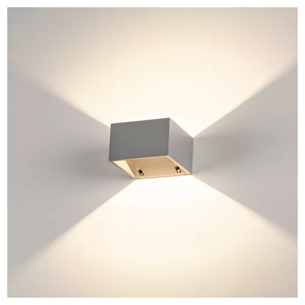 SLV - LOGS, applique ext�rieure, argent, LED, 10W, 3000K, IP44 (232104)