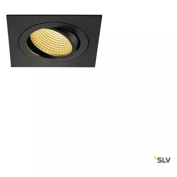 SLV - NEW TRIA 110, spot encastr� int�rieur, simple, carr�, noir, LED, 14 W, IP20 (114240)