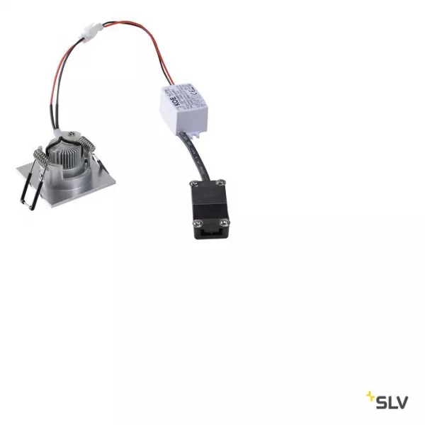SLV - NEW TRIA 40, LED, carr�, enc. carr� alu 3W 3000K 30� alim clips ressorts (114406)