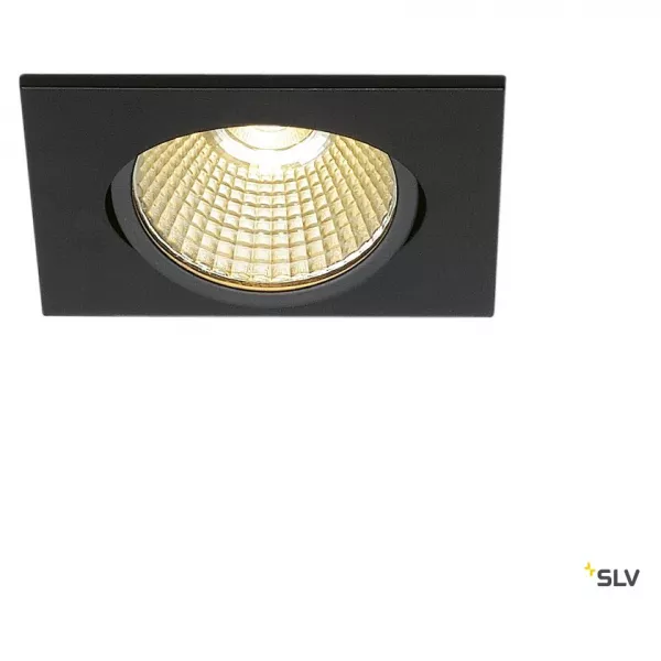SLV - NEW TRIA 68, spot encastr�, int�rieur, simple, carr�, noir, LED, (114390)