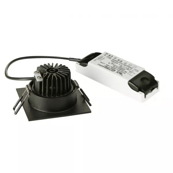 SLV - NEW TRIA 68, spot encastr�, int�rieur, simple, carr�, noir, LED, 11 W, IP20 (1003068)