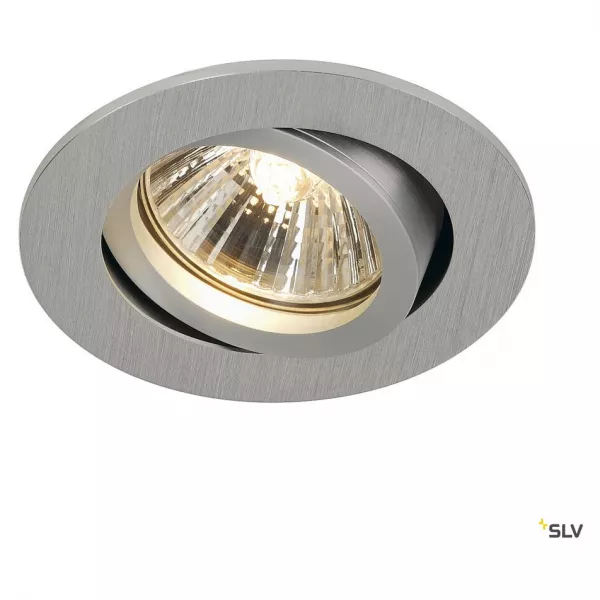 SLV - NEW TRIA 68, spot encastr�, int�rieur, simple, rond, alu, GU10, 50W, IP 20 (1001982)