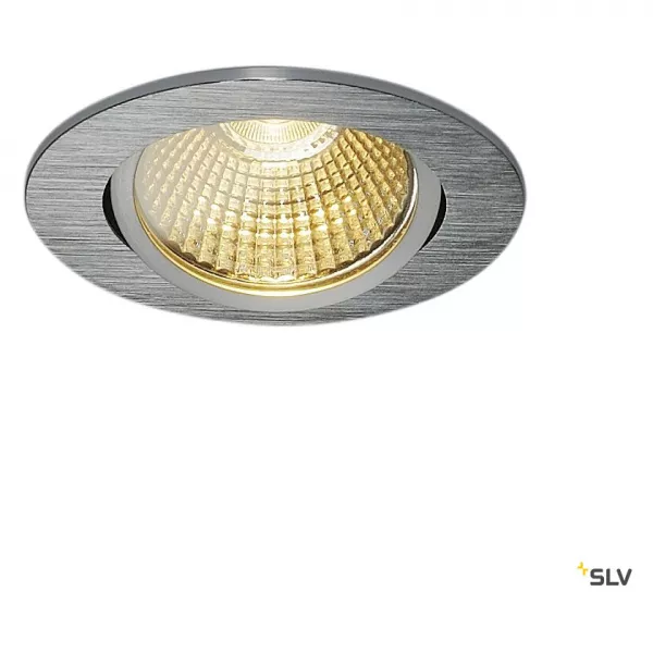 SLV - NEW TRIA 68, spot encastr�, int�rieur, simple, rond, alu, LED, 11 W, IP 20 (114386)