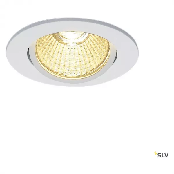 SLV - NEW TRIA 68, spot encastr�, int�rieur, simple, rond, blanc, LED, 11 W, IP20 (114381)
