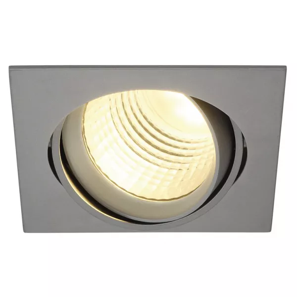 SLV - NEW TRIA DLMI CARRE encastr�, gris argent, 3000K, 60�, clips ressorts (113704)