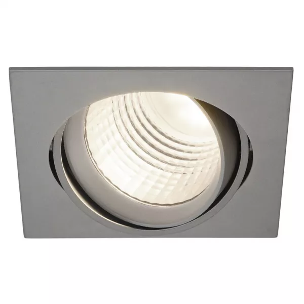 SLV - NEW TRIA DLMI CARRE encastr�, gris argent, 4000K, 60�, clips ressorts (113714)