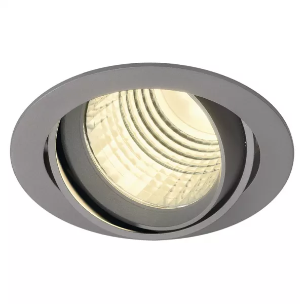 SLV - NEW TRIA DLMI ROND encastr�, gris argent, 3000K, 60�, clips ressorts (113724)