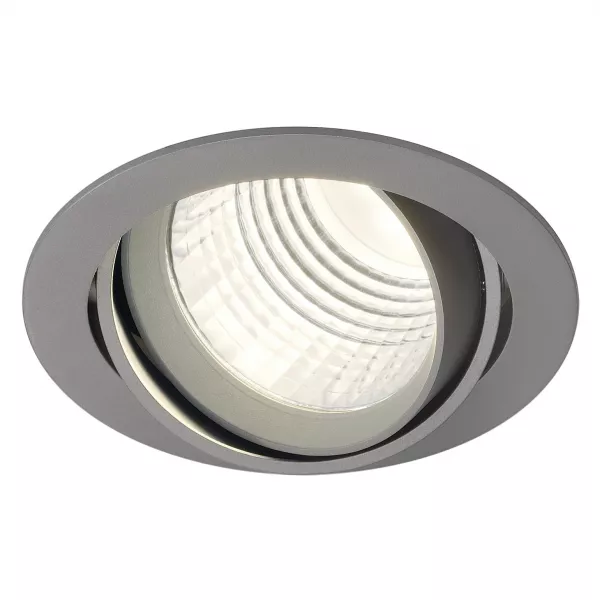 SLV - NEW TRIA DLMI ROND encastr�, gris argent, 4000K, 60�, clips ressorts (113734)