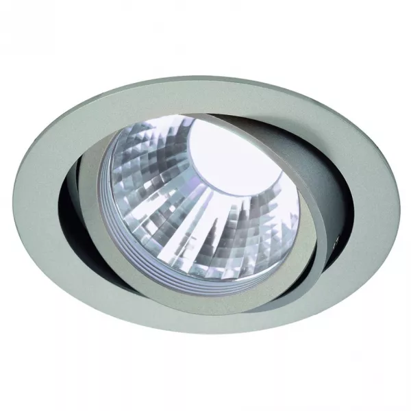 SLV - NEW TRIA LED DISK encastr�, rond, gris argent, 4000K, 60�, clips resso (113574)