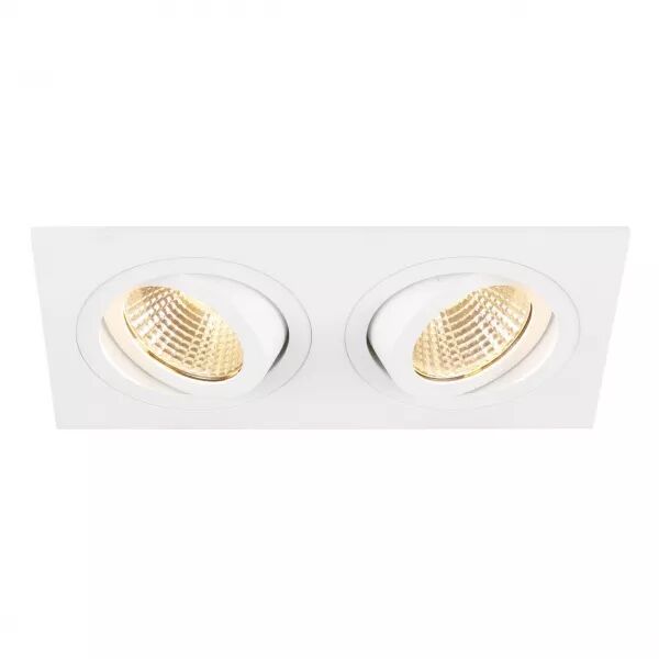 SLV - NEW TRIA� 155, encastr� de plafond, carr�, 2700 K, LED double, PHASE, 38�, blanc (1008511)