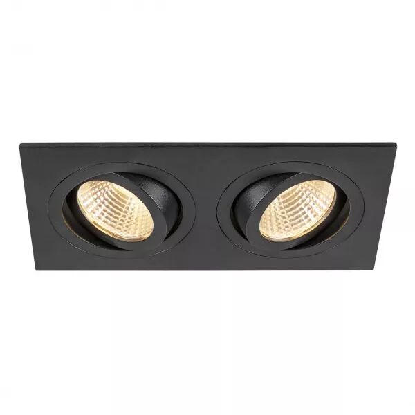 SLV - NEW TRIA� 155, encastr� de plafond, carr�, 2700 K, LED double, PHASE, 38�, noir (1008512)