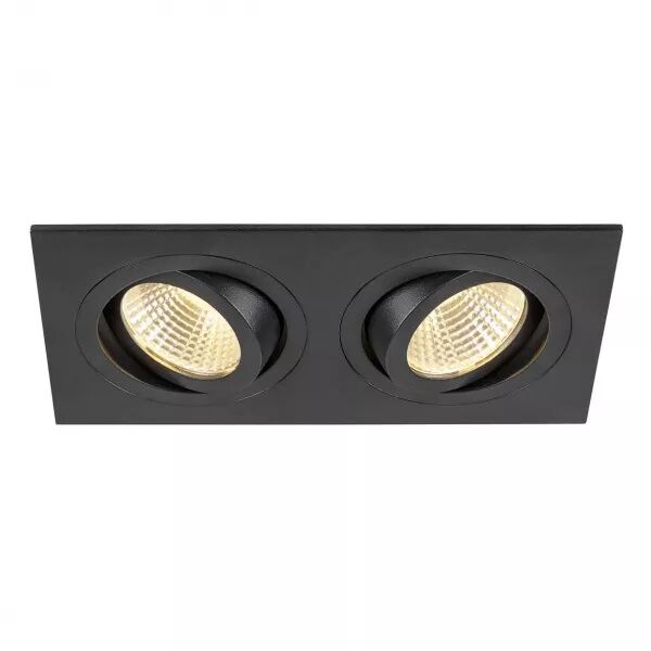 SLV - NEW TRIA� 155, encastr� de plafond, carr�, 3000 K, LED double, PHASE, 38�, noir (1008514)