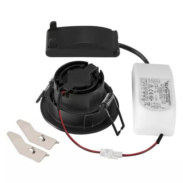 SLV - NEW TRIA� 68, spot encastr�, int�rieur, rond, noir, LED, 11W, IP 20 (1007426)