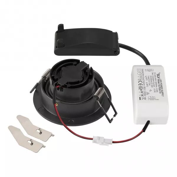 SLV - NEW TRIA� 75, spot encastr�, int�rieur, rond, orientable, noir, LED, 8,3W (1007402)