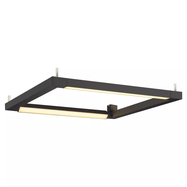 SLV - OPEN GRILL LED, DOUBLE TWIST, applique et plafonnier, carr�, noir (157660)