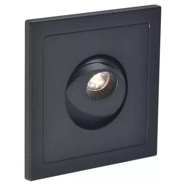 SLV - PHO encastr�, noir, LED 1W, 3000K (146210)