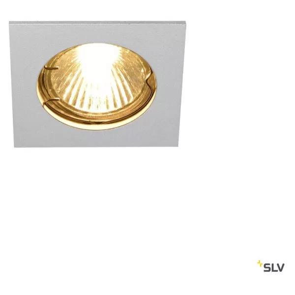SLV - PIKA, encastr�, carr�, fixe, gris argent, QPAR51 max. 50W (1002207)