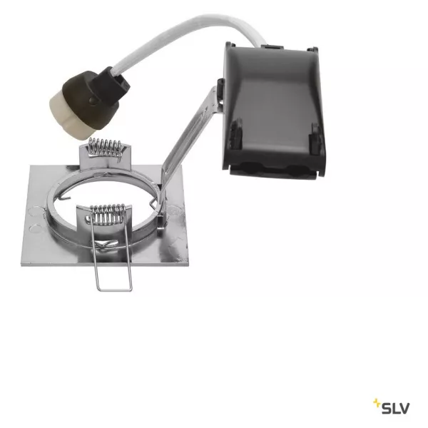 SLV - PIKA, spot encastr� int�rieur, carr�, fixe, chrome, GU10/QPAR51, 50W max (1002205)