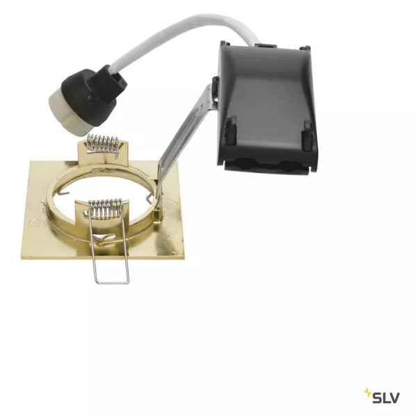 SLV - PIKA, spot encastr� int�rieur, carr�, fixe, laiton, GU10/QPAR51, 50W max (1002206)