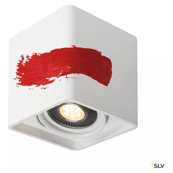 SLV - PLASTRA, simple, blanc, GU10 LED 17,5W max, pl�tre (148081)