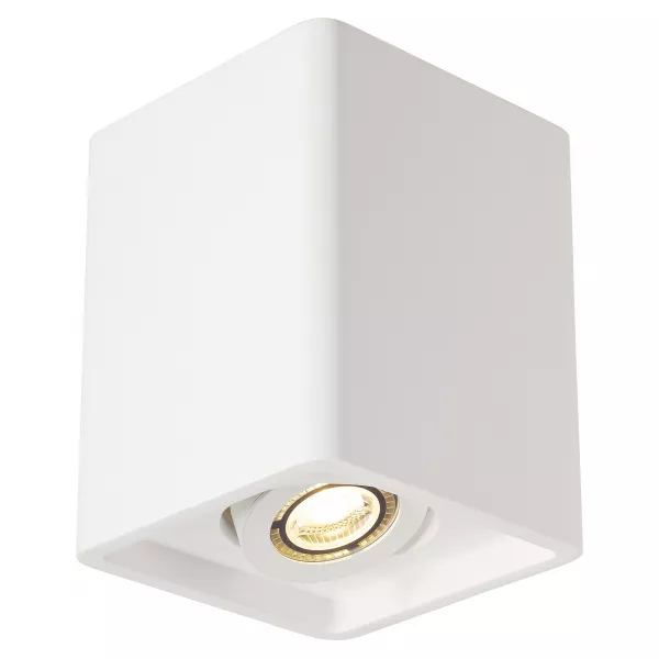 SLV - PLASTRA 15, plafonnier int�rieur, simple, blanc, GU10/QPAR51, 35W max, pl�tre (148051)
