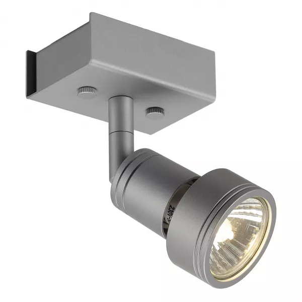 SLV - PURI 1 plafonnier, gris argent, GU10, max 50W, anneau d�co inclus (147364)