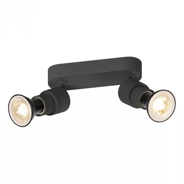 SLV - PURI 2.0 Basic, applique et plafonnier, double, 6W GU10, noir (1008241)