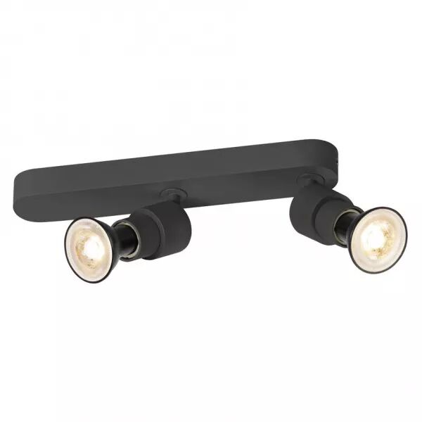 SLV - PURI 2.0 Basic, applique plafonnier, asym�trique, rond, double, 6W GU10, noir (1008233)