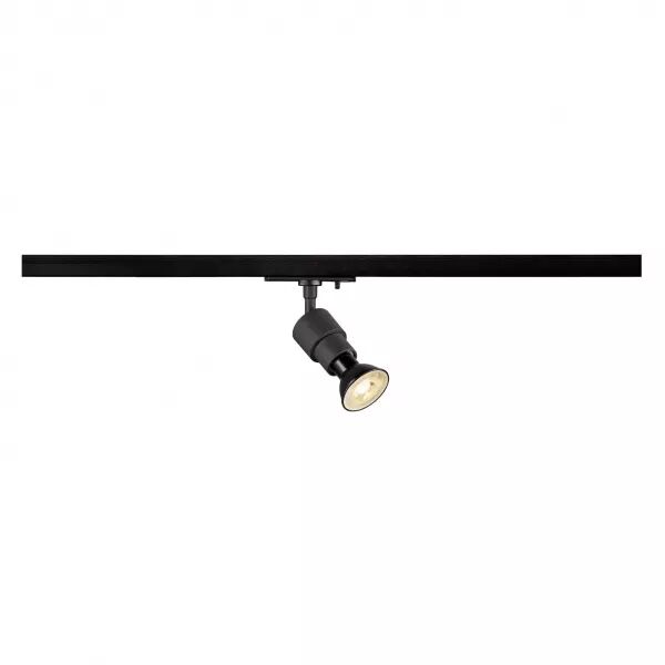 SLV - PURI 2.0 Basic, spot pour rail 1 allumage, GU10, simple, 6W, noir (1008356)