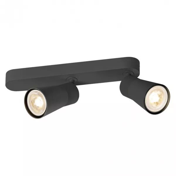 SLV - PURI 2.0 Cone, applique et plafonnier, asym�trique, double, 6W, GU10, noir (1008312)