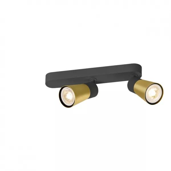 SLV - PURI 2.0 Cone, applique et plafonnier, asym�trique, double, 6W, GU10, noir/or (1008313)