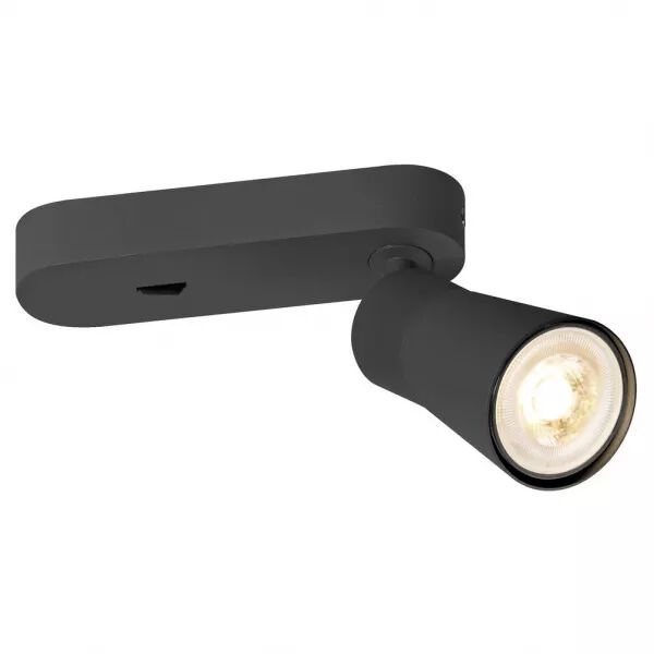 SLV - PURI 2.0 Cone, applique et plafonnier, interrupteur, carr�, 6W, GU10, noir (1008300)