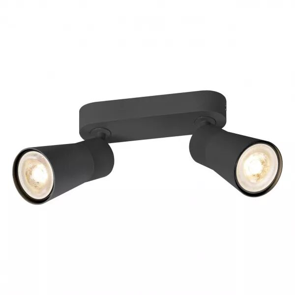 SLV - PURI 2.0 Cone, applique et plafonnier, long, double 6W, GU10, noir (1008365)