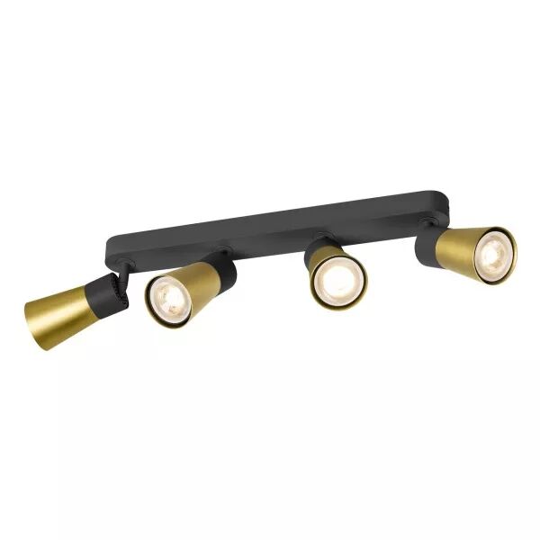 SLV - PURI 2.0 Cone, applique et plafonnier, long, quadruple, 6W, GU10, noir/or (1008349)