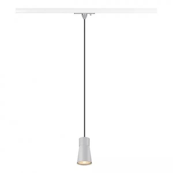 SLV - PURI 2.0 Cone, suspension rail 1 allumage, GU10, L200cm, simple, 6W, gris (1008261)