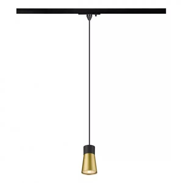 SLV - PURI 2.0 Cone, suspension rail 1 allumage, GU10, L200cm, simple, 6W, noir/or (1008259)