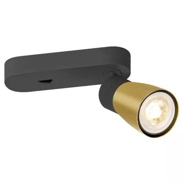 SLV - PURI 2.0 Dome, applique et plafonnier, interrupteur, carr�, 6W, GU10, noir/or (1008305)