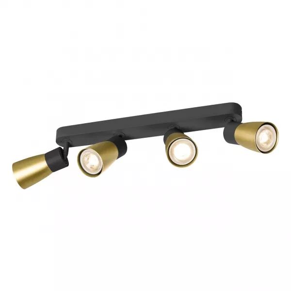 SLV - PURI 2.0 Dome, applique et plafonnier, long, quadruple, 6W, GU10, noir/or (1008353)