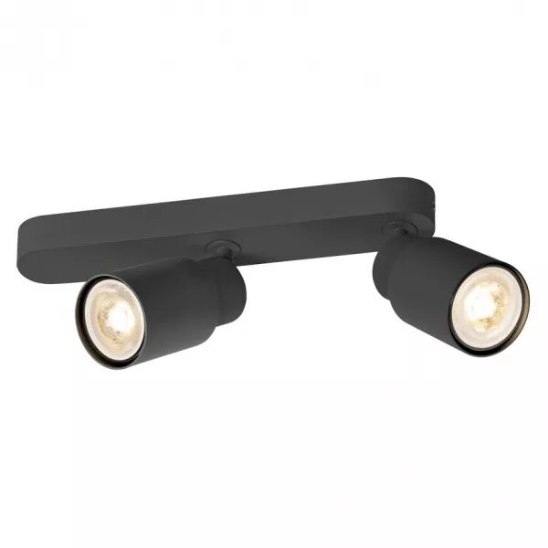SLV - PURI 2.0 Tube, applique et plafonnier, asym�trique, double, 6W, GU10, noir (1008308)