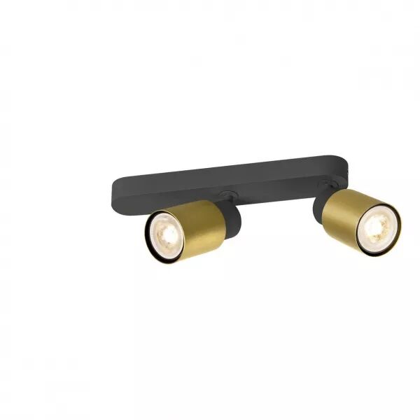 SLV - PURI 2.0 Tube, applique et plafonnier, asym�trique, double, 6W, GU10, noir/or (1008309)