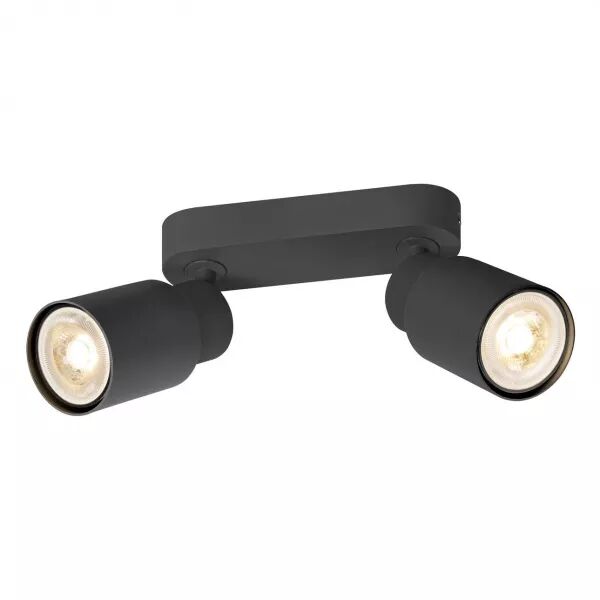SLV - PURI 2.0 Tube, applique et plafonnier, long, double 6W, GU10, noir (1008361)