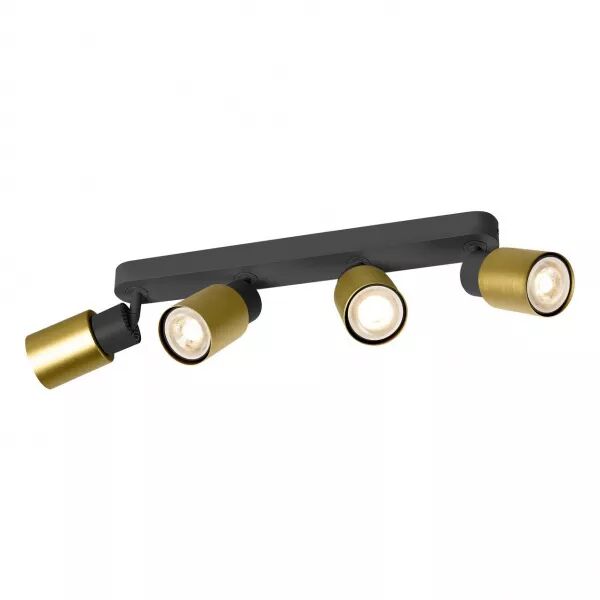 SLV - PURI 2.0 Tube, applique et plafonnier, long, quadruple, 6W, GU10, noir/or (1008345)