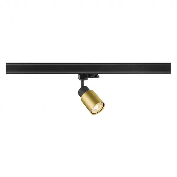 SLV - PURI 2.0 Tube, spot rail 3 allumages, int�rieur, GU10, simple, 6W, noir/or (1008267)
