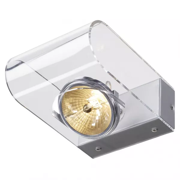 SLV - RETROSIX QRB111 WALL, applique alu bross�, transparent, max 50W (147584)