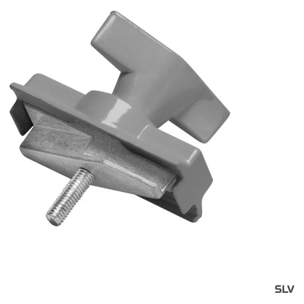SLV - S-TRACK, adaptateur m�canique, pour rail 3 allumages, int�rieur, gris argent (175214)
