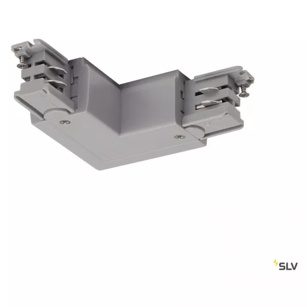 SLV - S-TRACK, connecteur 90�, terre ext�rieure,  gris argent (175124)