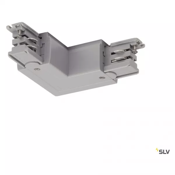 SLV - S-TRACK, connecteur 90�, terre int�rieure, gris argent (175114)
