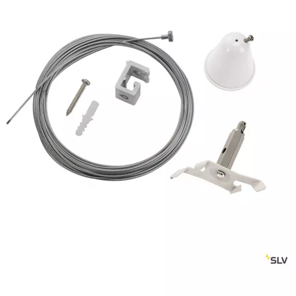 SLV - S-TRACK, kit de suspension, 5m, blanc RAL 9016 (1001391)